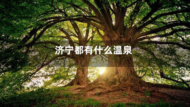 济宁都有什么温泉