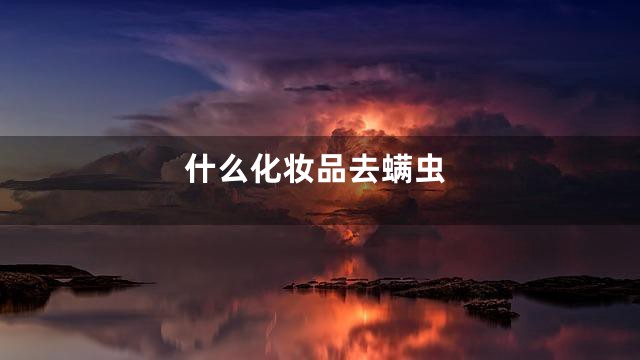 什么化妆品去螨虫