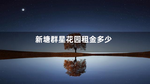 新塘群星花园租金多少