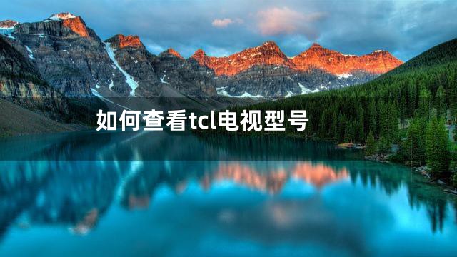 如何查看tcl电视型号