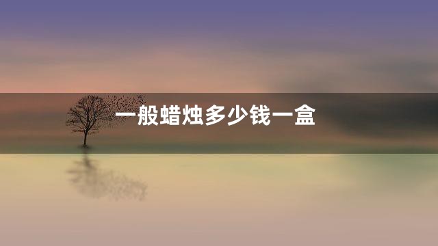 一般蜡烛多少钱一盒