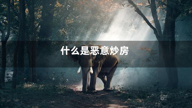什么是恶意炒房