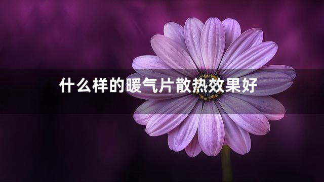 什么样的暖气片散热效果好