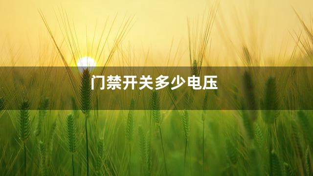 门禁开关多少电压
