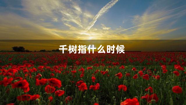 千树指什么时候