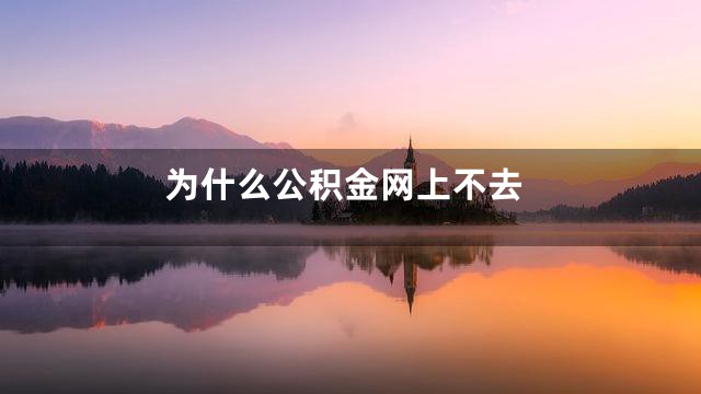 为什么公积金网上不去