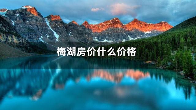 梅湖房价什么价格