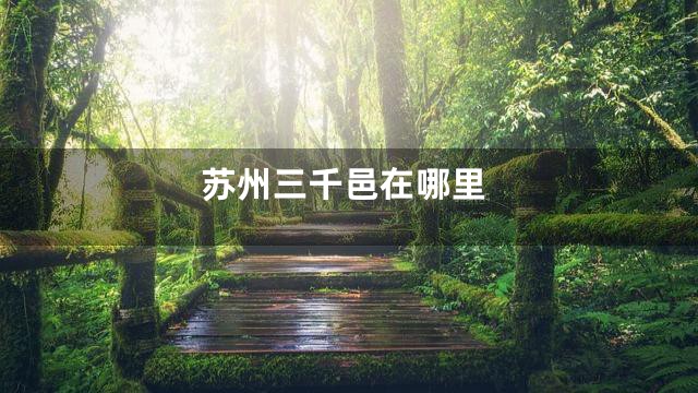 苏州三千邑在哪里