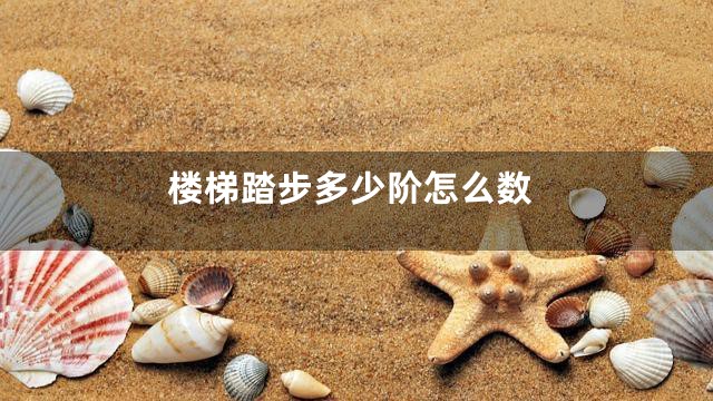 楼梯踏步多少阶怎么数