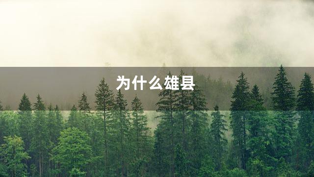 为什么雄县