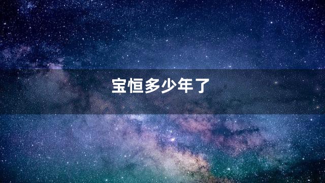 宝恒多少年了