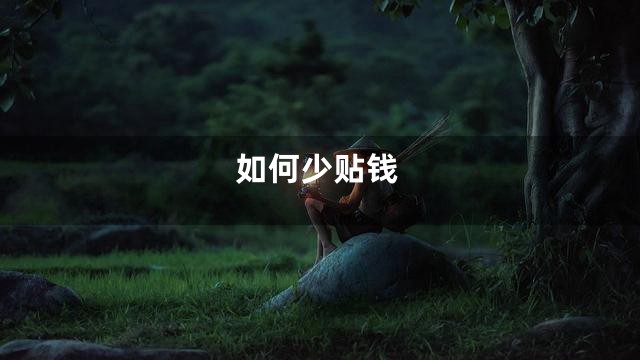 如何少贴钱