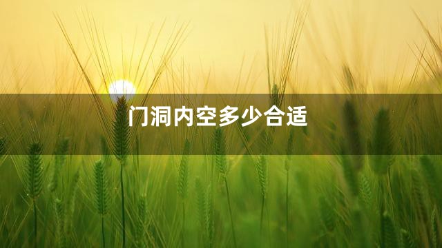 门洞内空多少合适