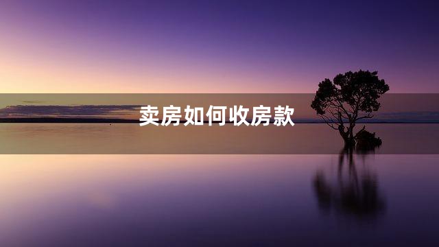 卖房如何收房款