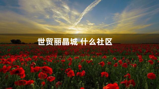 世贸丽晶城 什么社区