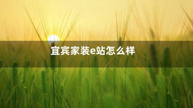 宜宾家装e站怎么样