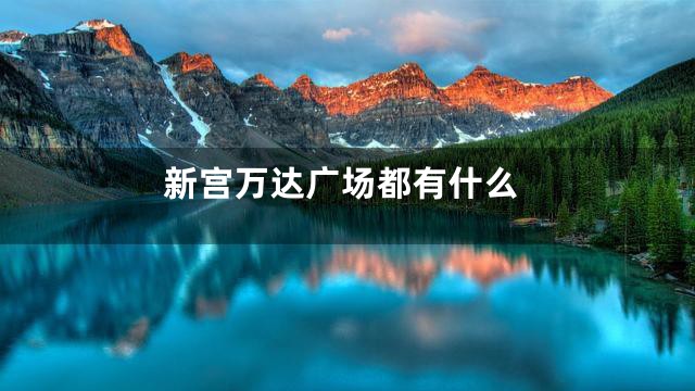 新宫万达广场都有什么