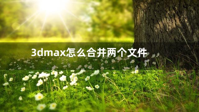 3dmax怎么合并两个文件