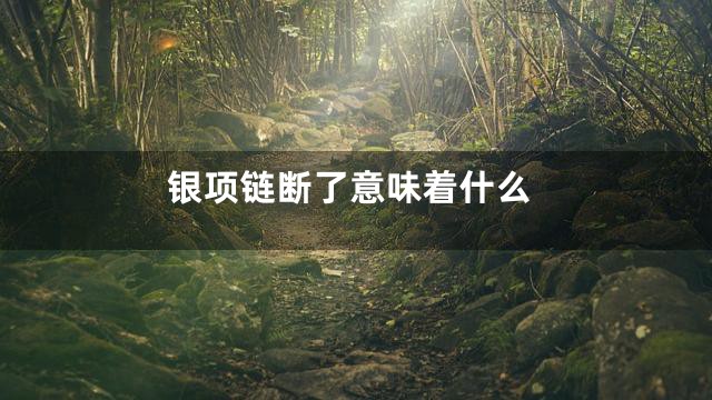 银项链断了意味着什么