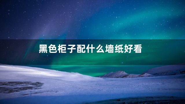 黑色柜子配什么墙纸好看