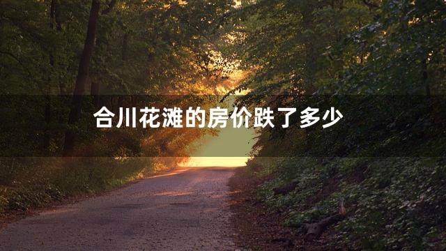 合川花滩的房价跌了多少