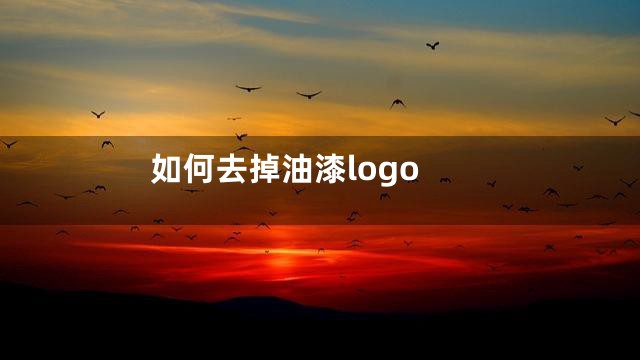 如何去掉油漆logo
