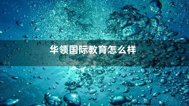 华领国际教育怎么样
