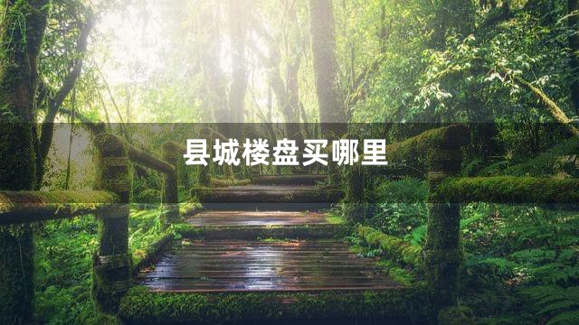 县城楼盘买哪里