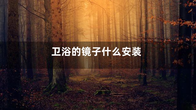 卫浴的镜子什么安装