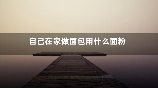 自己在家做面包用什么面粉