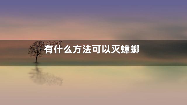 有什么方法可以灭蟑螂