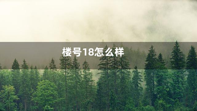 楼号18怎么样