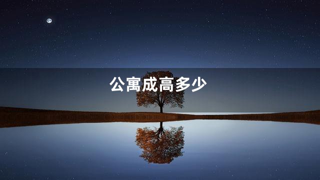 公寓成高多少