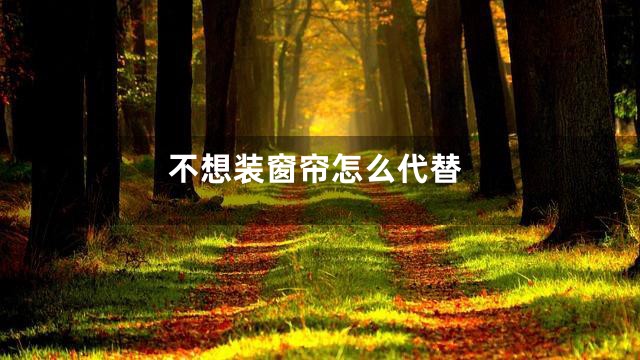 不想装窗帘怎么代替