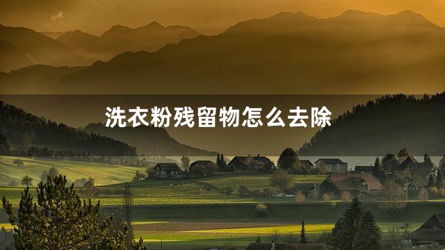 洗衣粉残留物怎么去除