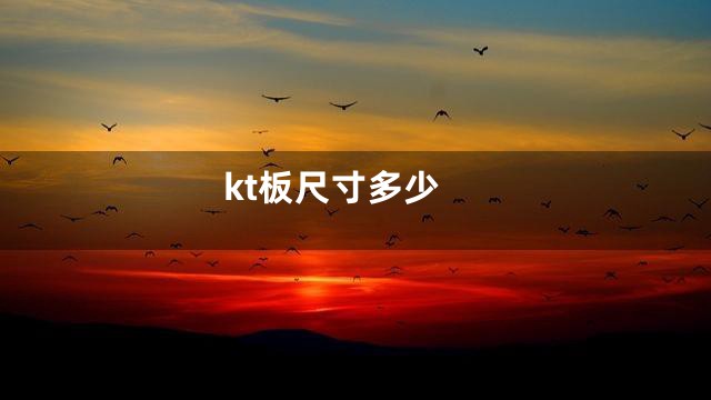 kt板尺寸多少