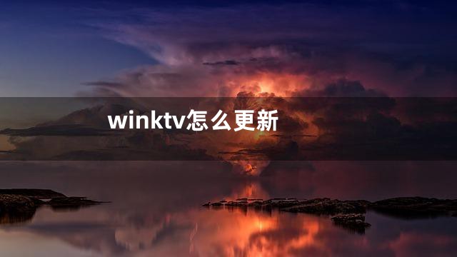 winktv怎么更新