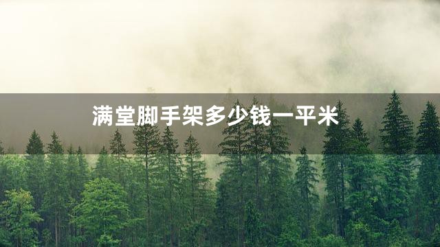 满堂脚手架多少钱一平米