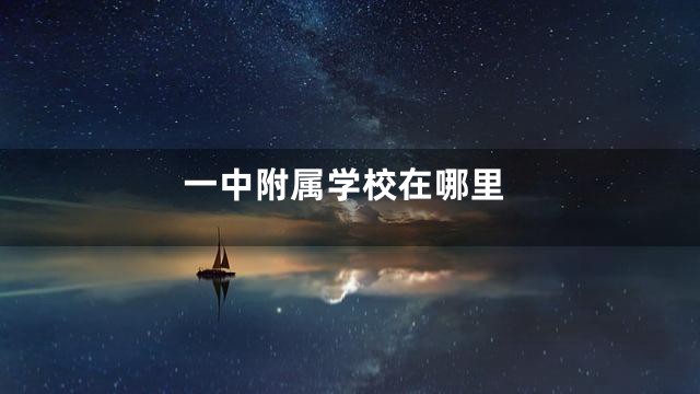 一中附属学校在哪里