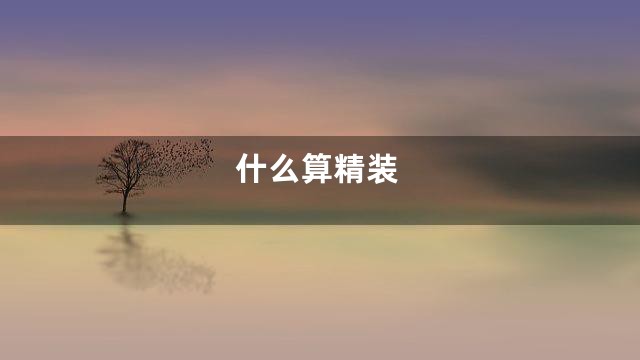 什么算精装