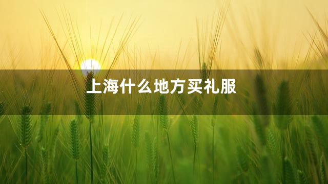 上海什么地方买礼服