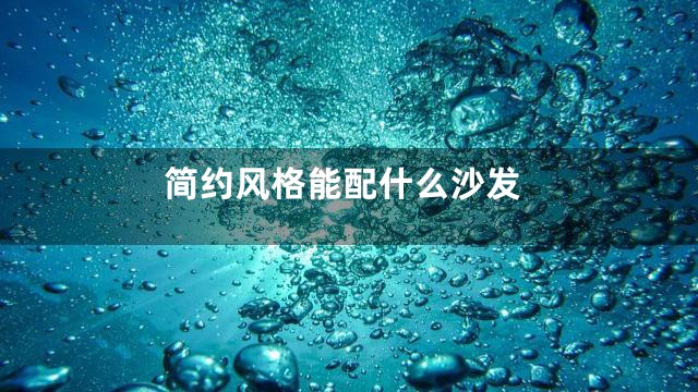 简约风格能配什么沙发