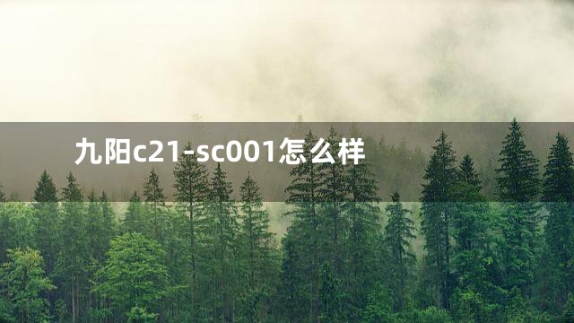 九阳c21-sc001怎么样
