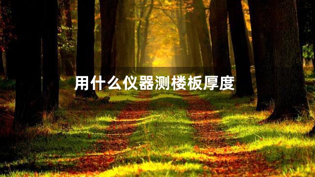 用什么仪器测楼板厚度