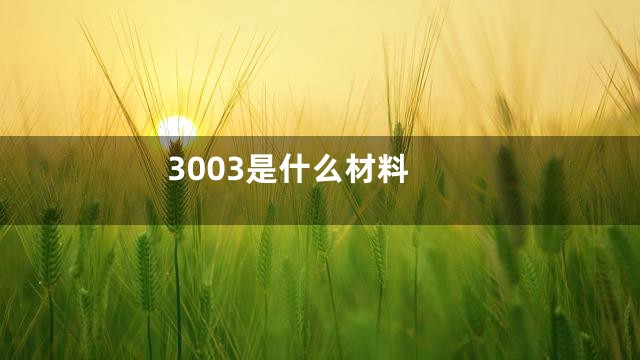 3003是什么材料