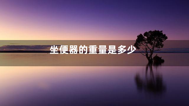 坐便器的重量是多少