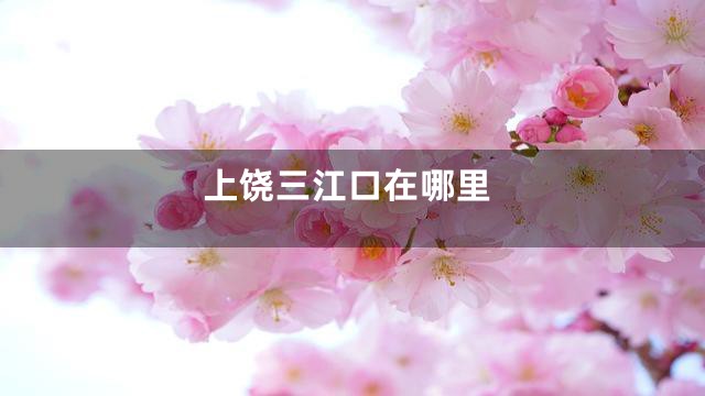 上饶三江口在哪里