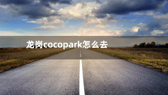 龙岗cocopark怎么去