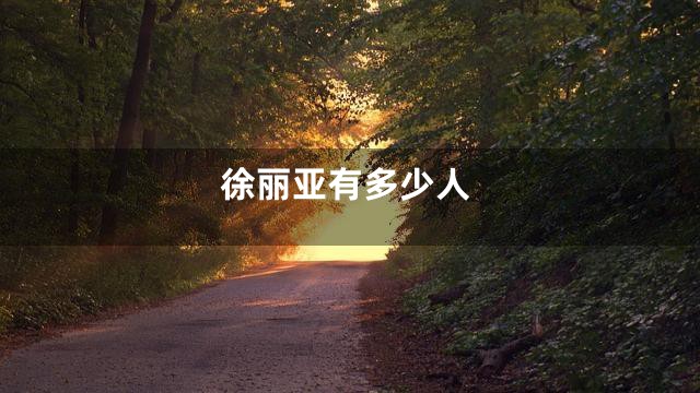 徐丽亚有多少人