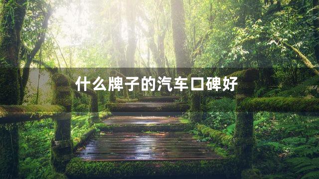 什么牌子的汽车口碑好